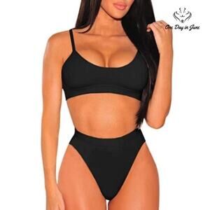 Pink Queen High Waist Cheeky Bikini Swimsuit Size M